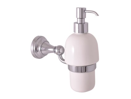 MORAVA RETRO - Koupelnový doplněk Dávkovač tekutého mýdla keramický, Chrom MKA0303, RAV Slezák