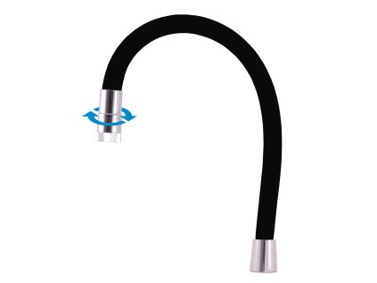 AMUR - Ramínko flexi s otočným perlátorem, Chrom SR0016C/11, RAV Slezák