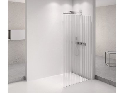 Polysan ARCHITEX CHROM sprchová zástěna 1062mm, sklo Flute AXC110FL