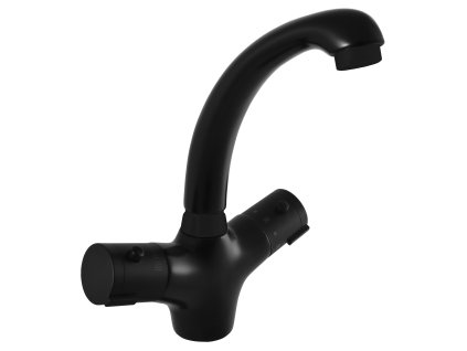 TERMOSTATICKÁ - Umyvadlová baterie bez výpusti, Černá - matná TRM26.0CMAT, RAV Slezák