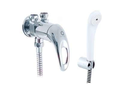 Sprchový set s baterií pro nízkotlaké ohřívače, Chrom E080.1/1, RAV Slezák