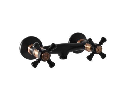 MORAVA RETRO - Sprchová baterie, Černá matná/Stará mosaz (Bronz) MK380.5CMATSM, RAV Slezák