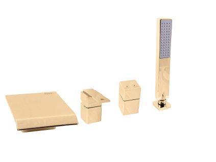 LOIRA - Vanová baterie 4-otvorová, vodopád, Zlatá - lesklá LR573.5PZ, RAV Slezák