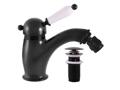 LABE - Bidetová Baterie s výpustí, Černá - matná L545.5KCMAT, RAV Slezák