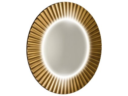 Sapho PRIDE STRIP kulaté zrcadlo s LED osvětlením v rámu ø 90cm, bronz PD954