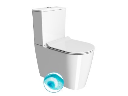 GSI KUBE X WC kombi, Swirlflush, spodní/zadní odpad, bílá ExtraGlaze 941911K