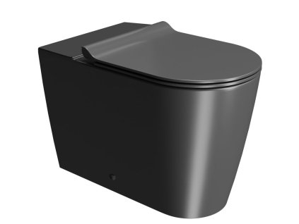 GSI KUBE X WC mísa kombi spodní/zadní odpad, Swirlflush, 36x63cm, černá dual-mat 941926