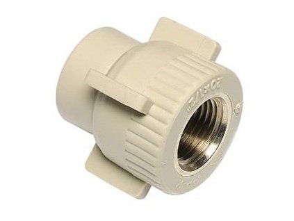 WAVIN EKOPLASTIK PPR přechodka 20mm, 1/2", s kovovým závitem vnitřním, s křížem, svařovací, voda, PP-R, SZI02020KRCT
