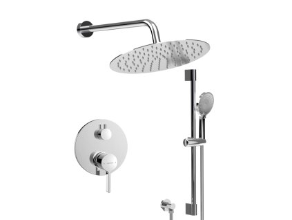 Sapho ICONIC podomítkový sprchový set s pákovou baterií, 2 výstupy, posuvný držák sprchy, chrom AF042-02
