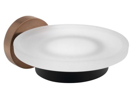 Sapho LARISSA mýdlenka, mléčné sklo, černá/měď mat WS002BC