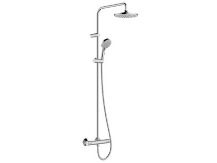 HANSGROHE VERNIS BLEND SHOWERPIPE 200 sprchový set s termostatickou baterií, horní sprcha, ruční sprcha se 2 proudy, tyč, hadice, EcoSmart, chrom, 26089000