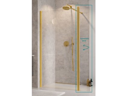BESCO Boční otočný panel ECO-N GOLD Pevná stěna - 30 cm BCEXON30GC