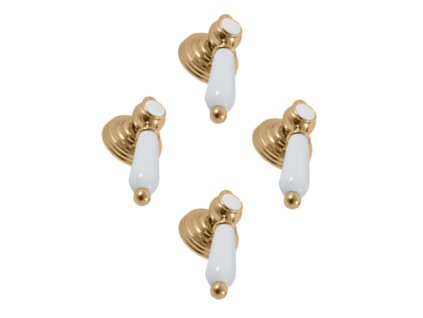 MORAVA RETRO - Vanová/Sprchová baterie podomítková 2-cestná s tělesem, Zlatá lesklá MK586KZ, RAV Slezák