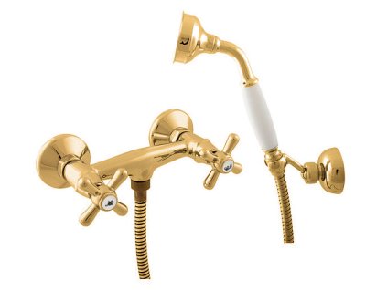 MORAVA RETRO - Sprchový set s baterií, Zlatá lesklá MK180.0/2Z, RAV Slezák