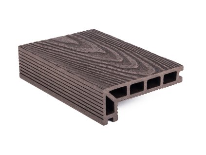 Terasové prkno G21 zakončovací, 2,5 x 14 x 400 cm, Dark Wood, WPC, 6391042
