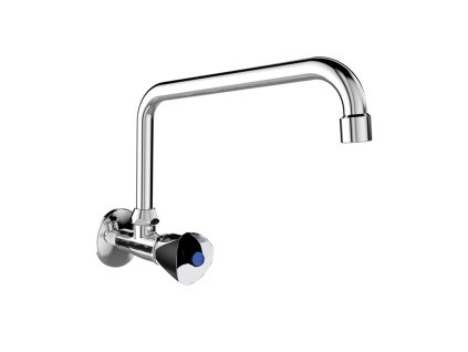 Mereo Umyvadlový kohoutek nástěnný, Kasia, s ramínkem otočným ø 18 mm - 230 mm, chrom CBS70104