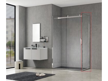 HOPA Pevná boční stěna PANEL BELVER CHROM NEW Barva rámu - Chrom/Leštěný hliník (ALU), Pevná stěna - 100 cm, Směr zavírání - Univerzální Levé / Pravé, Výplň - Čiré bezpečnostní sklo - 8 mm BCBELV100PSCCN