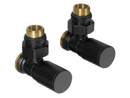 Aqualine C-START připojovací sada ventilů ruční rohová, černá mat SC237B