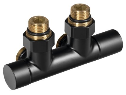 Aqualine R-START připojovací sada ventilů pro středové připojení, černá mat SR230B