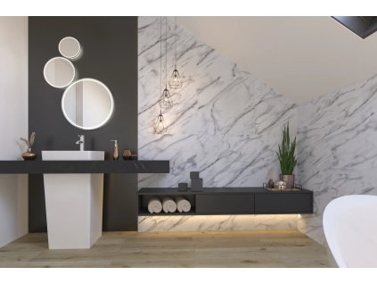 Hopa SPC nástěnný obklad vnitřní - Bianco Marble Rozměr A - 30 , Rozměr C - 120 DSPCW3001