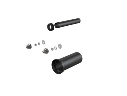 ALCA Připojovací sada k závěsnému WC, DN 110, délka 300 mm, PE, chrom M9000K-DN110