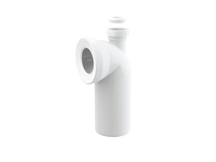 ALCA Dopojení k volně stojícímu WC, koleno 90°, s připojením DN 40/50, DN 110, délka 230 mm, PP, bílé A90-90P40/50A