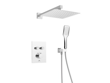 Rubineta THERMO-2F-OLO (SQ), termostatický podomítkový set, 2-cestná (s příslušenstvím) OLBA625055