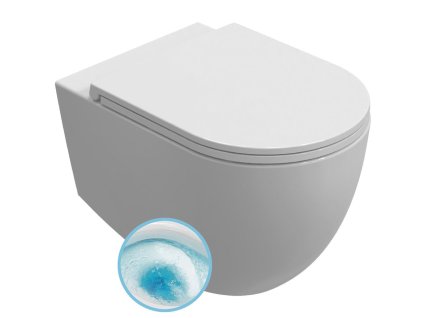 Isvea INFINITY závěsná WC mísa, Vortex Rimless, 36,5x53cm, bílá 10NF02003