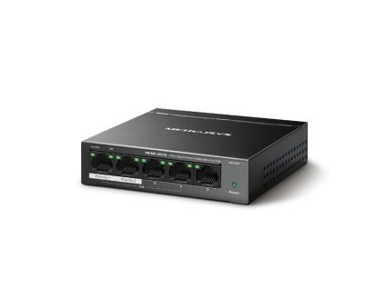 Switch TP-Link Mercusys MS105GP 1x GLAN, 4x GLAN s PoE+, 65W, 52453532