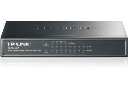 Switch TP-Link TL-SG1008P 8x GLAN, 4xPOE, 56W, kov, 5245150