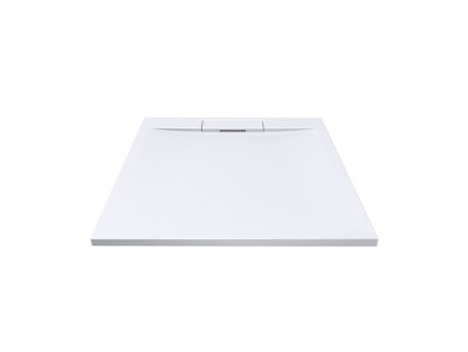 Mereo Čtvercová sprchová vanička s hranatým krytem sif., 80x80x3 cm, vč. sif., bez nožiček, litý mramor CV41KS