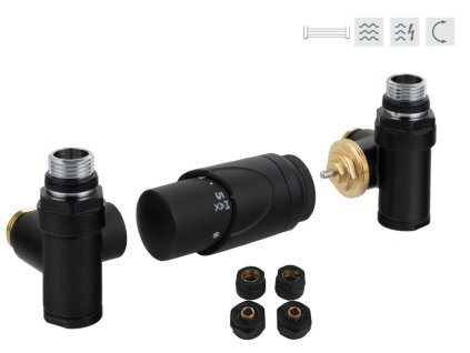 HOPA INTEGRATO-SADA, rohový ventil (Z8) Barva - Černá RDINTEGSADAB