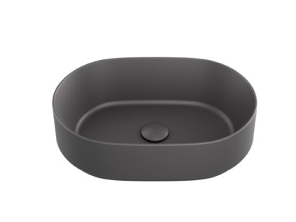 Besco Lova Cera-Line 46 umyvadlo na desku, gun metal, UNCM-46-LOGM