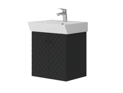 Lavedo Tessera Black 60 koupelnová skříňka s umyvadlem, TSR-60_BLACK