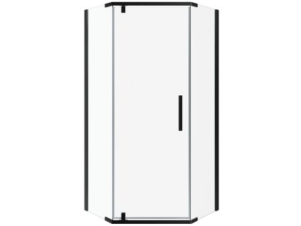 Aplomo Stylio New pětiúhelníkový sprchový kout, černá Rozměr koutu: 90x90cm, BKM502PTK-