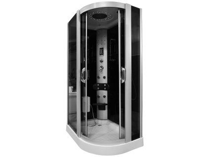 32652 7 devy black 120x85x225 masazni sprchovy box