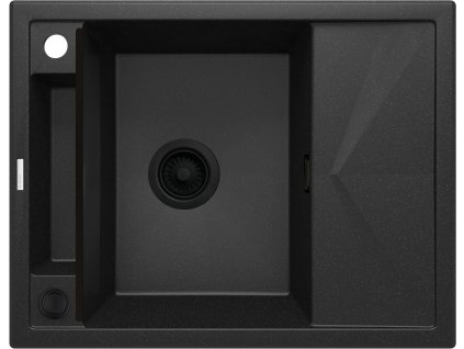 Aplomo Magnetic 64 granitový dřez s odkapávačem, grafit metalic, ZRM_G11A