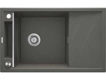 Aplomo Magnetic 82 granitový dřez s odkapávačem, antracit metalic, ZRM_T113
