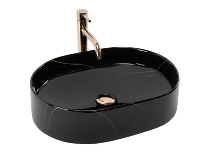 Rea Nadia 50 umyvadlo na desku, black stone, REA-U9240