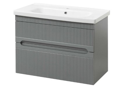 Lavedo Aria Air Grey 65 koupelnová skříňka s umyvadlem, ARIA-GR-TPB-2-D-65