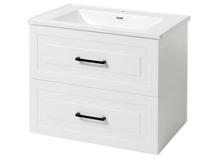 Lavedo Tokyo Air 80 koupelnová skříňka s umyvadlem z litého mramoru, TOKYO-TP-2-D-80KANTE