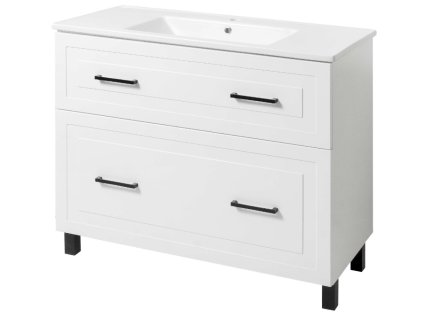 Lavedo Tokyo 100 koupelnová skříňka s umyvadlem z litého mramoru, TOKYO-TNB-2-D-100KANTE