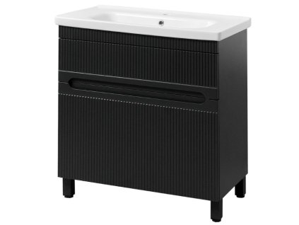 Lavedo Aria Antracit 65 koupelnová skříňka s umyvadlem, ARIA-ANT-TNB-2-D-65