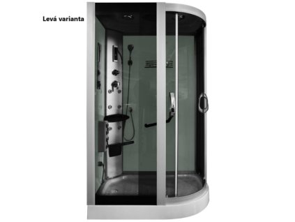 Aplomo Trixy Silver 120x85x215 masážní sprchový box Orientace: Levá, MO-18218SL