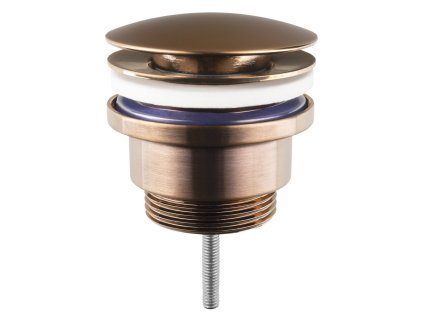 Sapho Umyvadlová výpust 5/4“, click-clack, velká zátka, 10-55mm, měď mat CV1002PG