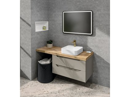 Sapho Koupelnový set WAVE 80, agila/dub rover KSET-091