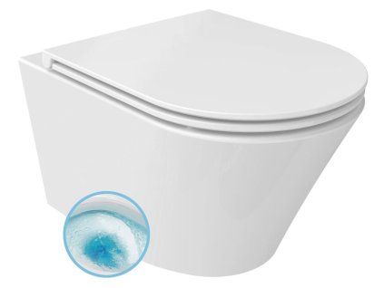 Sapho PACO závěsná WC mísa, Vortex Rimless, 36x53cm, bílá PZ1012V