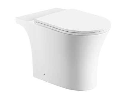 Aqualine VITO WC kombi mísa, Rimless, 61x35,5cm, spodní/zadní odpad, bílá PB105-111