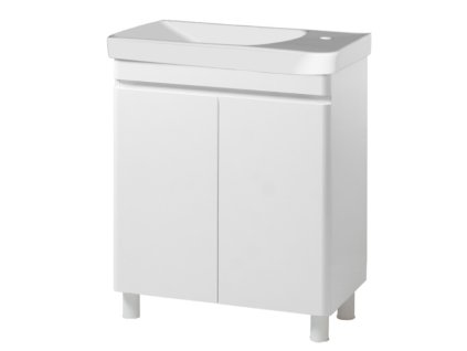 Lavedo Vivace White Mini 55 koupelnová skříňka s umyvadlem, lesk, VIVACE-TN-1-55-MINI