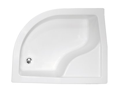 Besco Maxi čtvrtkruhová vysoká sprchová vanička Orientace: Pravá, Rozměr vaničky: 120x85cm, BAM-120-NP